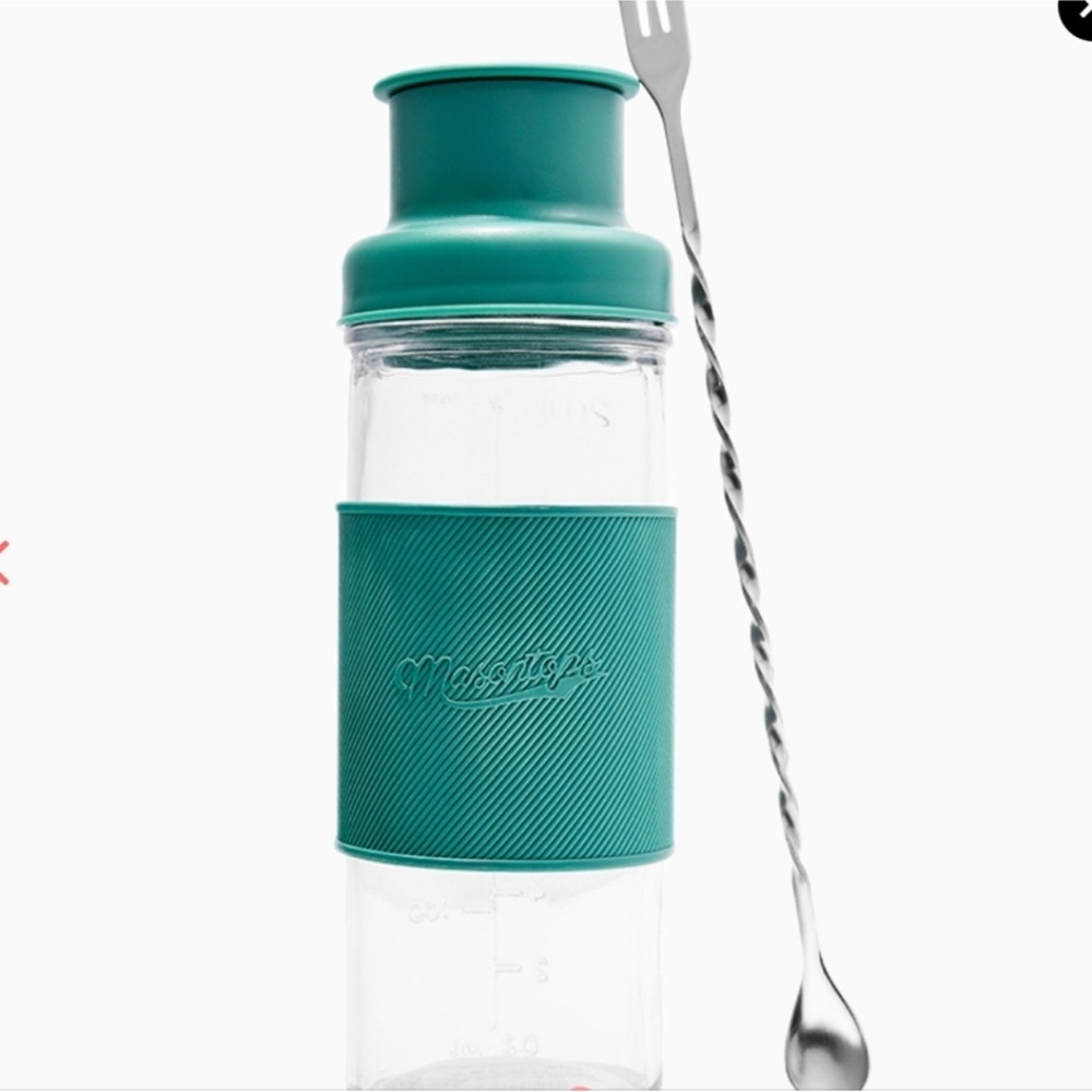 Teal Mason Shaker Mixer Bottle